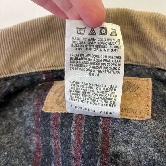 Vintage Wrangler Jean Jacket Mens 40 Blanket Lined Barn Chore Corduroy Collar - Picture 10 of 12